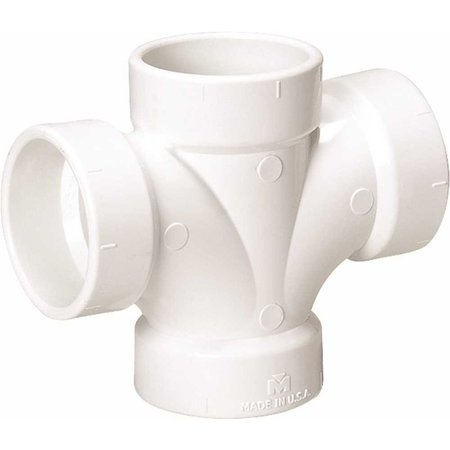 NIBCO COPY 0 1-1/2 in. PVC DWV All Hub Double Sanitary Tee C4835HD112